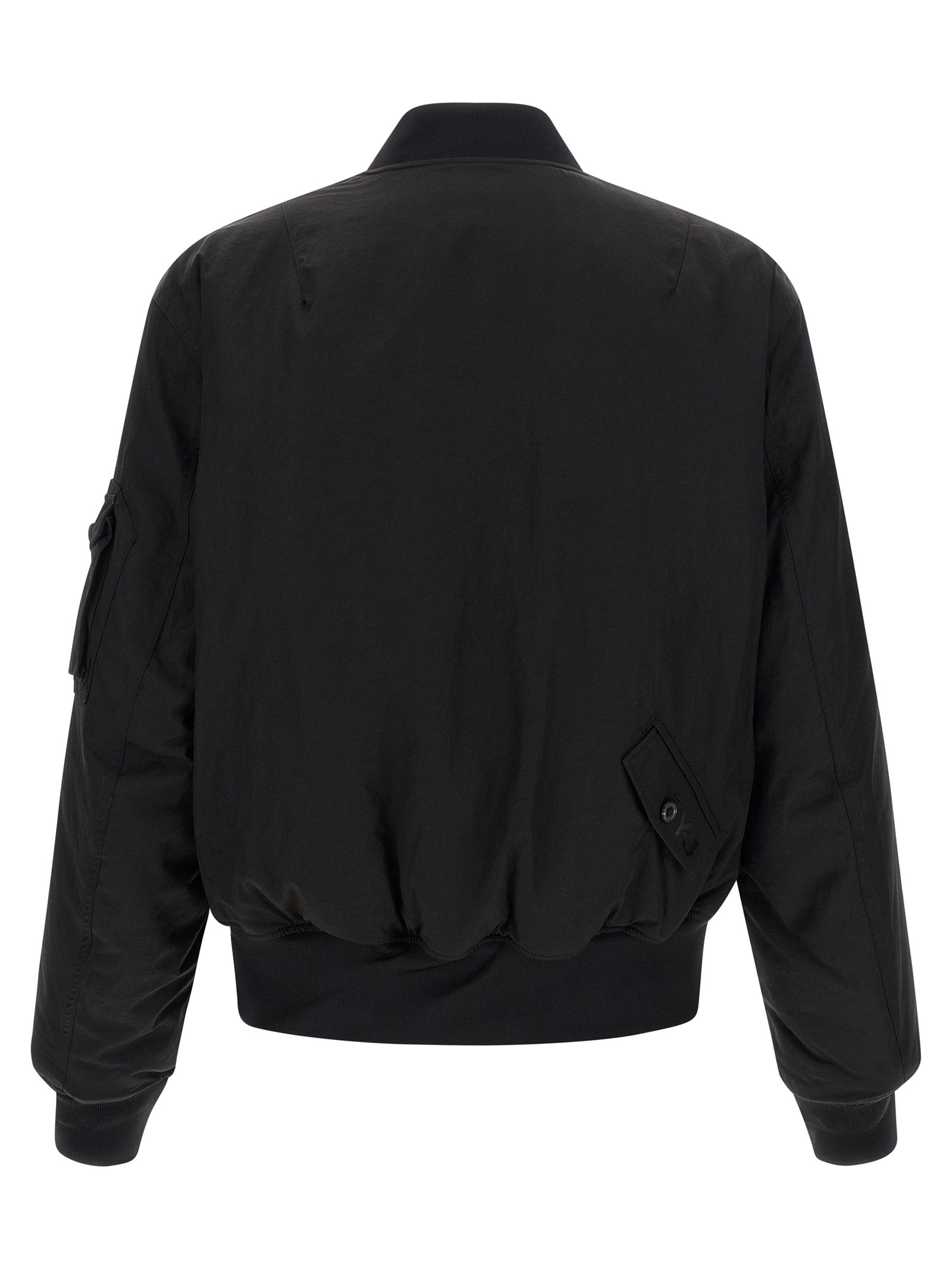 Bomber Jacket by Y-3 for men in polyamide twill black presents a effortlessly chic silhouette, showcasing a sophisticated and premium pockets for a truly effortlessly chic finish.