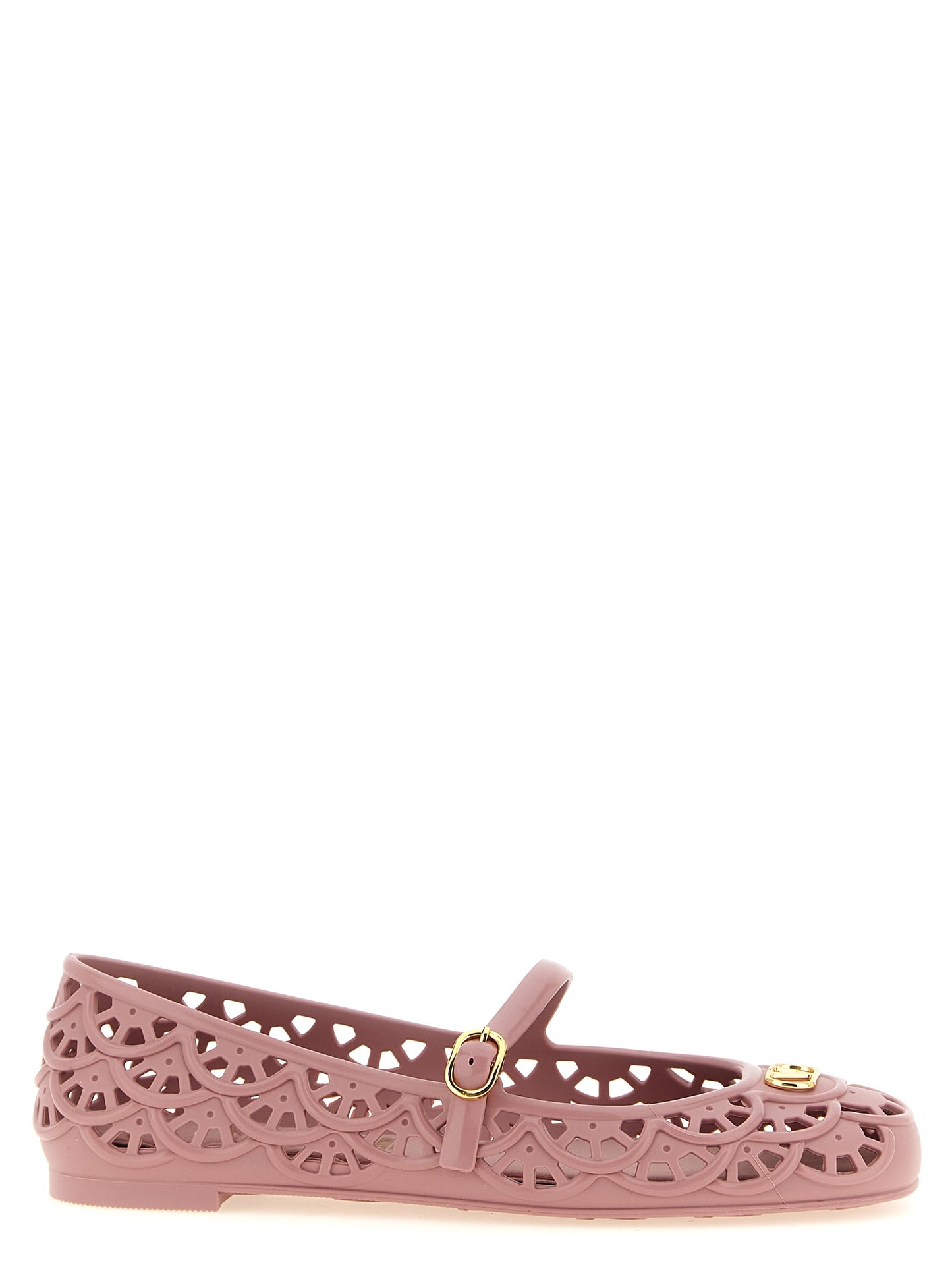 Ballet Mary-Jane Flat Shoes by Valentino Garavani for women in polyvinyl gold, multicolor, powder-pink, patterned & signature showcases a enchanting silhouette as part of the V Logo Women's Polyvinyl Ballet Mary-Jane Flat Shoes collection, defined by a enchanting and for a enchanting look.