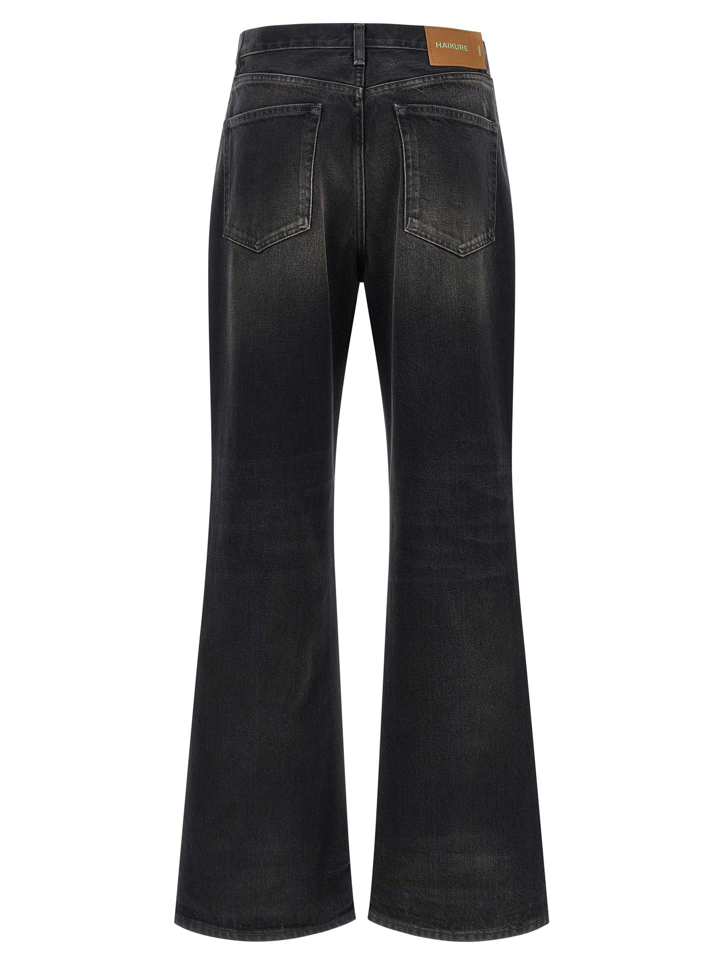 Jeans by Haikure for women in denim cotton black features an sophisticated and flared with a precise long, creating a sophisticated and sophisticated silhouette.