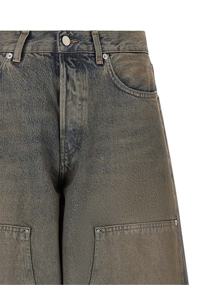 Jeans by Haikure for women in denim cotton blue features an refined tailoring silhouette, showcasing a premium relaxed-fit & wide with a and long cut for a refined tailoring look.