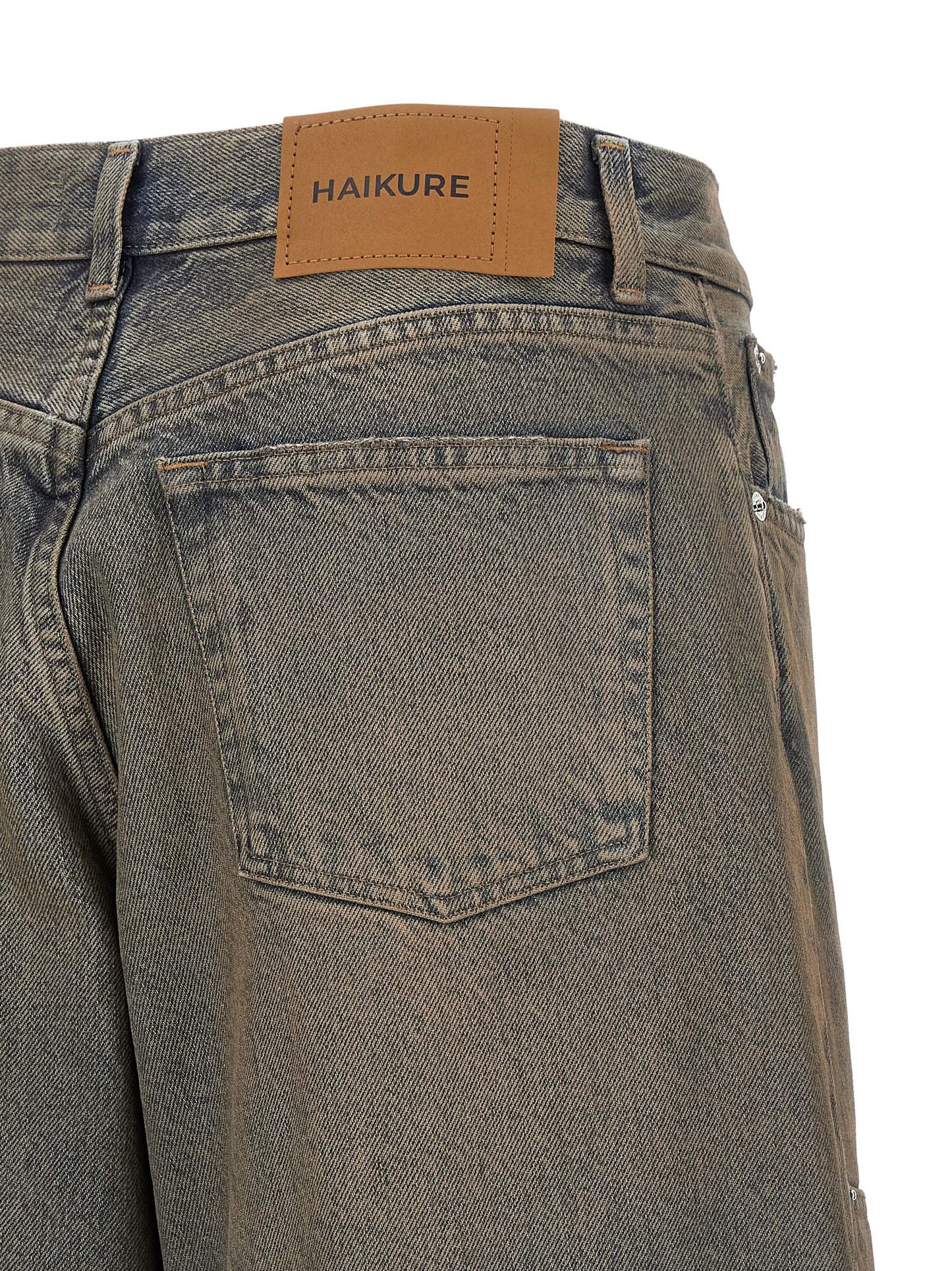 Jeans by Haikure for women in denim cotton blue features an sartorial relaxed-fit & wide and long with a cut for a sartorial finish.