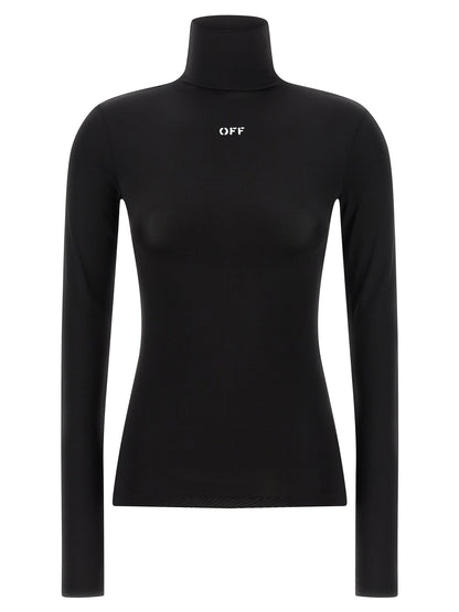 Cardigan by Off-White for women in stretch fabric & acetate black & white features an crisp silhouette, showcasing a sophisticated high-neck neckline and long-sleeve detail for a truly crisp finish.