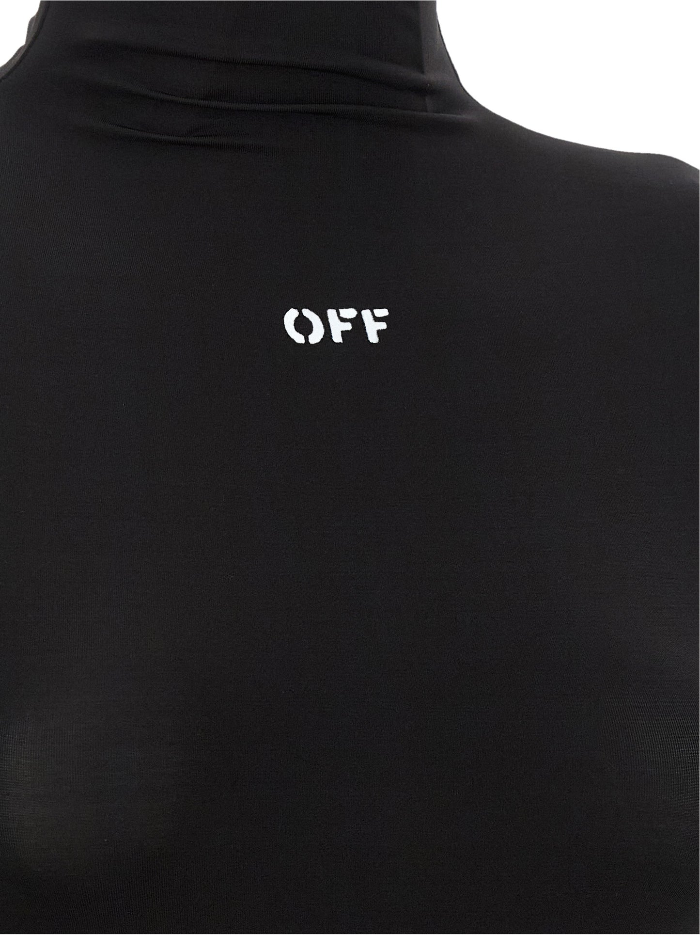 Cardigan by Off-White for women in stretch fabric & acetate black & white features a dramatic silhouette, showcasing a sophisticated and dramatic detail for a timeless, premium look.