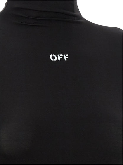 Cardigan by Off-White for women in stretch fabric & acetate black & white features a dramatic silhouette, showcasing a sophisticated and dramatic detail for a timeless, premium look.
