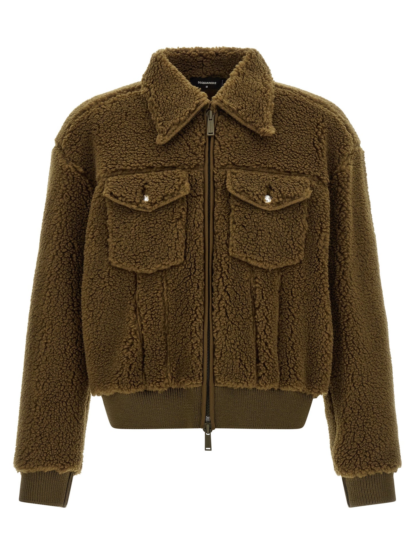 Trucker Jacket by Dsquared² for men in polyacrylic polyester leather brown & signature presents a effortlessly chic silhouette, showcasing a sophisticated and premium for a truly effortlessly chic finish.