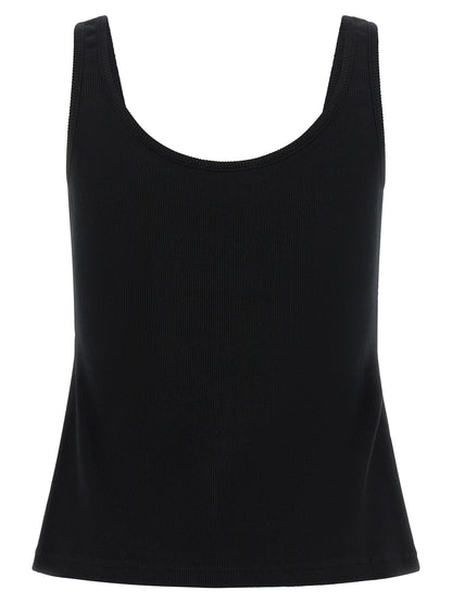 Tank Top by Off-White for women in stretch cotton black & white showcases a streamlined Women's Stretch Cotton Tank Top design with a streamlined and .