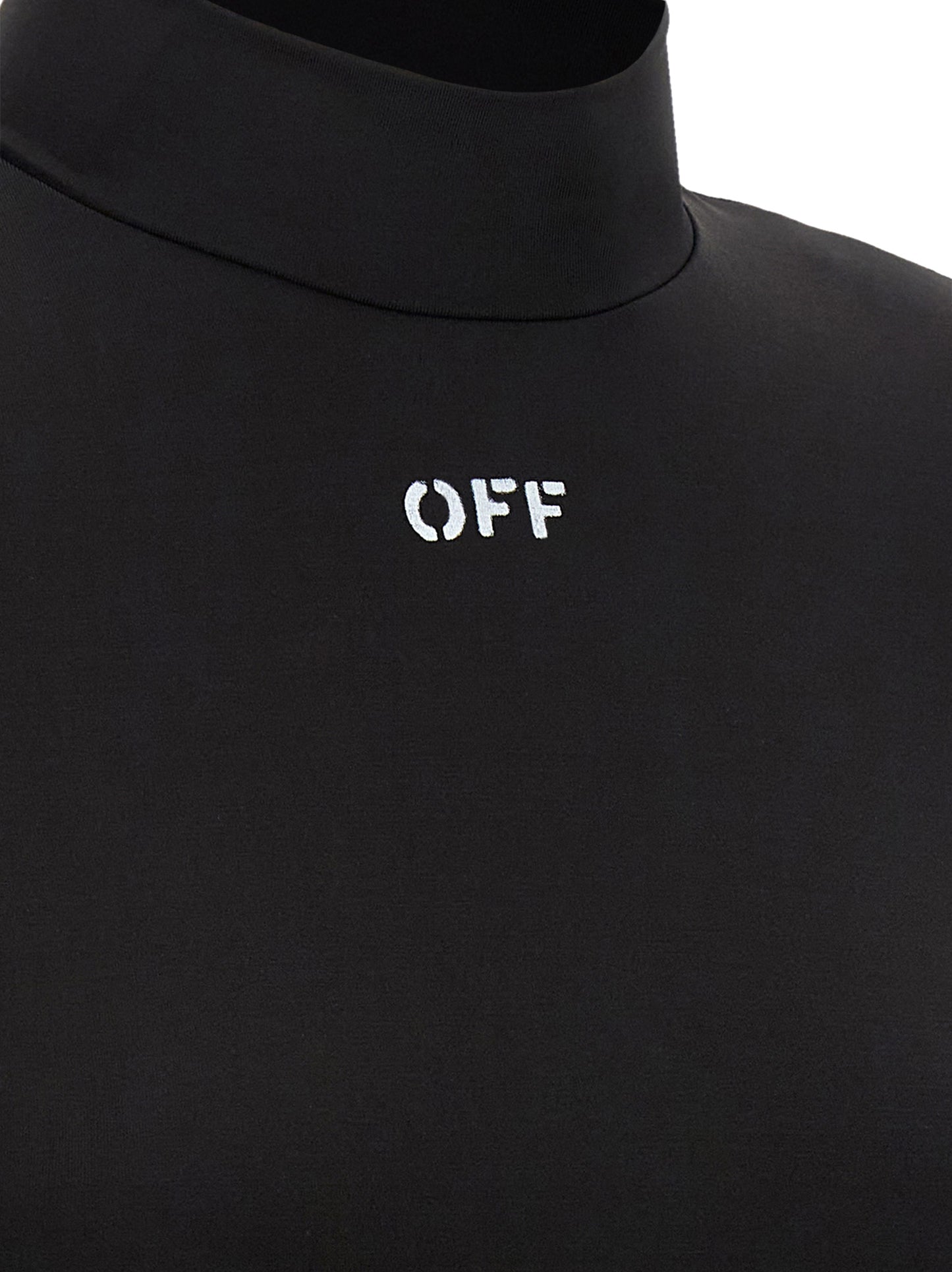 Shirt by Off-White for women in stretch fabric & acetate black & white showcases a sleek silhouette, elegantly detailed with a sleek and for a sleek finish.