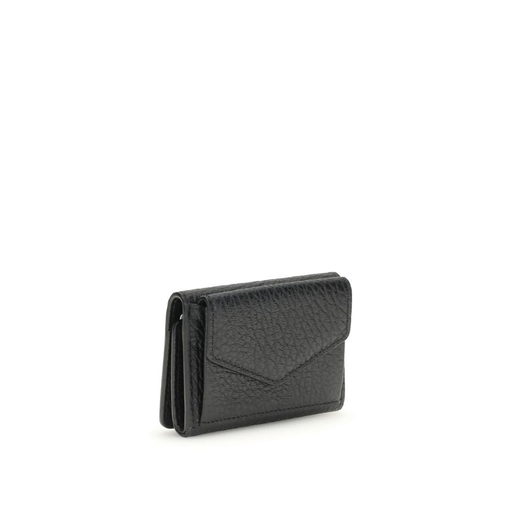 Cardholder Wallet by Maison Margiela for women in bos taurus calf leather black showcases a distinguished silhouette, artfully capturing the essence of the distinguished Bos Taurus Calf Leather Cardholder Wallet design with functional card-organization compact-design.