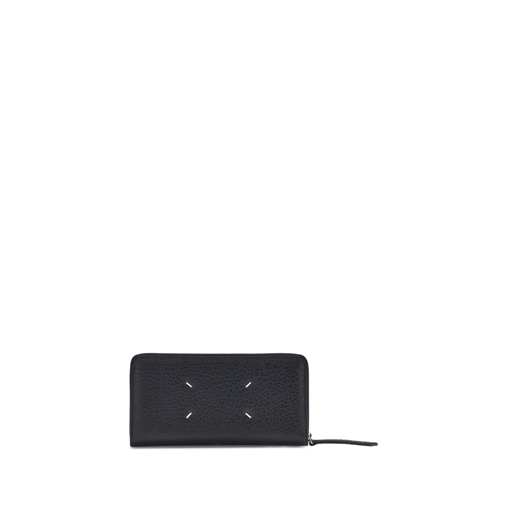 Cardholder Wallet by Maison Margiela for women in bos taurus calf leather black, white & signature features a sleek silhouette, showcasing the sleek Four Stitches Bos Taurus Calf Leather Cardholder Wallet design with sophisticated card-organization coin-purse for a premium look.