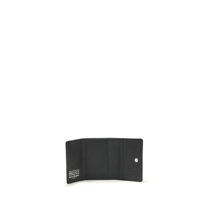 Cardholder Wallet by Maison Margiela for women in bos taurus calf leather black presents a streamlined silhouette, showcasing the sophisticated design of the Bos Taurus Calf Leather Cardholder Wallet collection with functional card-organization compact-design.