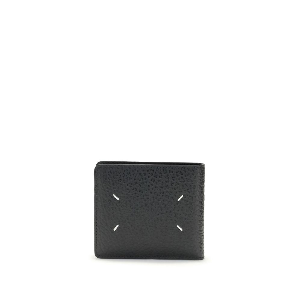 Cardholder Wallet by Maison Margiela for women in bos taurus calf grained leather black & monogram presents a streamlined silhouette, showcasing the sophisticated design of the Bos Taurus Calf Grained Leather Cardholder Wallet collection with functional card-organization compact-design billfold.