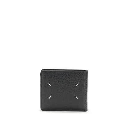 Cardholder Wallet by Maison Margiela for women in bos taurus calf grained leather black & monogram presents a streamlined silhouette, showcasing the sophisticated design of the Bos Taurus Calf Grained Leather Cardholder Wallet collection with functional card-organization compact-design billfold.