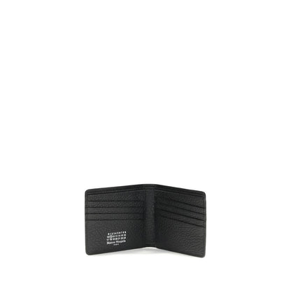 Cardholder Wallet by Maison Margiela for women in bos taurus calf grained leather black & monogram showcases a distinguished silhouette, artfully capturing the essence of the distinguished Bos Taurus Calf Grained Leather Cardholder Wallet design with functional card-organization compact-design billfold.