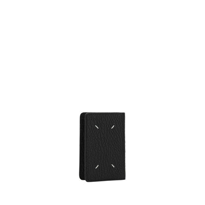 Cardholder Wallet by Maison Margiela for men in bos taurus calf leather black & signature features a sleek silhouette, showcasing the sleek Bos Taurus Calf Leather Cardholder Wallet design with sophisticated card-organization bifold for a premium look.