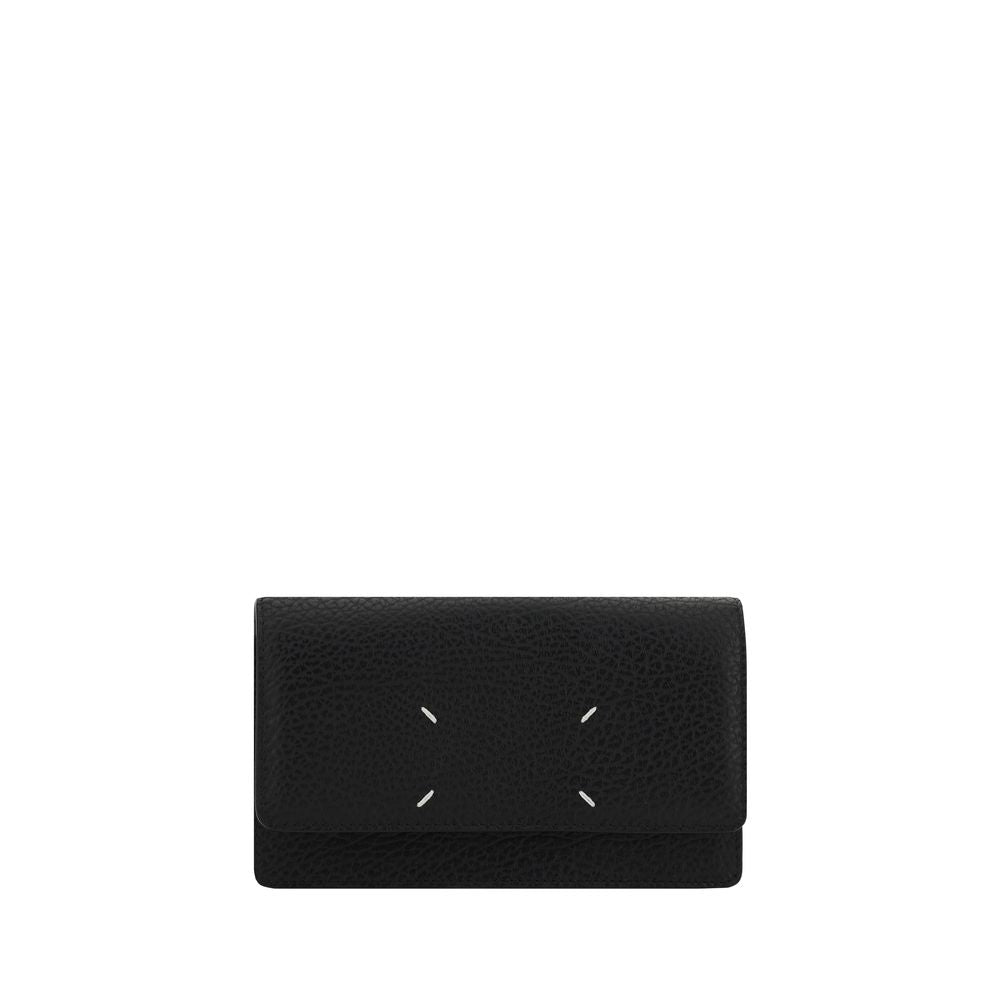 Cardholder Wallet by Maison Margiela for women in bos taurus calf grained leather black presents a architectural silhouette from the Bos Taurus Calf Grained Leather Cardholder Wallet collection, showcasing architectural card-organization compact-design for a architectural finish.
