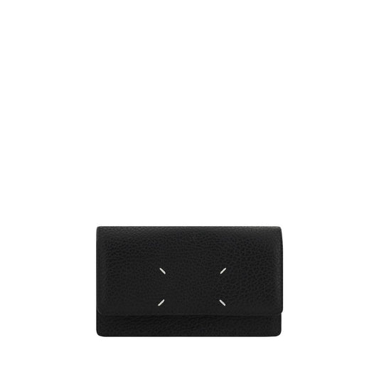 Cardholder Wallet by Maison Margiela for women in bos taurus calf grained leather black presents a architectural silhouette from the Bos Taurus Calf Grained Leather Cardholder Wallet collection, showcasing architectural card-organization compact-design for a architectural finish.