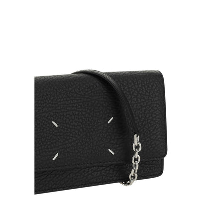 Cardholder Wallet by Maison Margiela for women in bos taurus calf grained leather black presents a refined silhouette, artfully capturing the essence of the Bos Taurus Calf Grained Leather Cardholder Wallet design with sophisticated card-organization compact-design for a refined look.