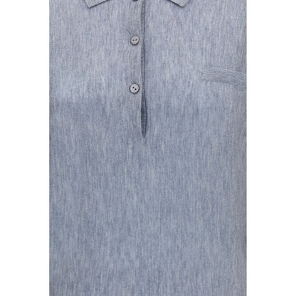 Sweater by Lisa Yang for women in cashmere & capra leather gray showcases a discreet silhouette, finished with a discreet and for a discreet look.