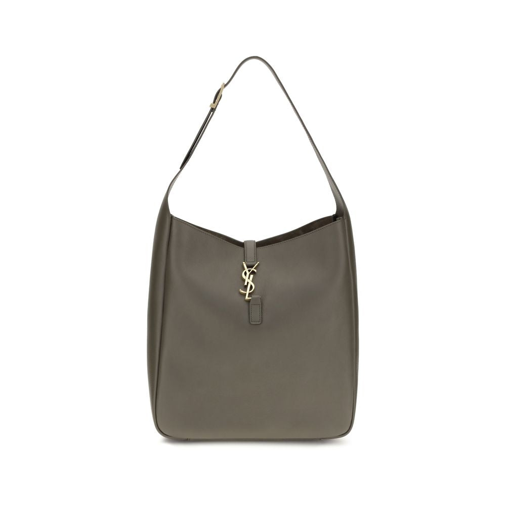 Shoulder Flap Bag by Saint Laurent for women in bos taurus calf grained & suede leather bicolour features a distinguished silhouette, showcasing a secure flap, zipper & hook and distinguished single-compartment with versatile shoulder-strap, handle & adjustable-strap for a distinguished finish.
