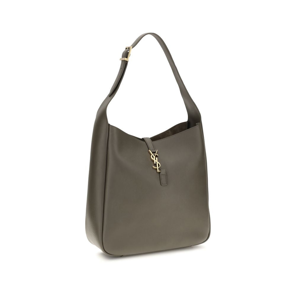 Shoulder Flap Bag by Saint Laurent for women in bos taurus calf grained & suede leather bicolour presents a versatile silhouette, showcasing a secure flap, zipper & hook and versatile single-compartment with versatile shoulder-strap, handle & adjustable-strap for a sophisticated look.