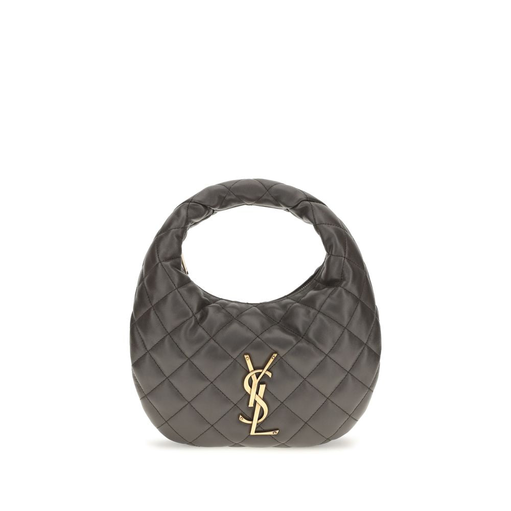 This Quilted Handbag by Saint Laurent for women in nappa lambskin leather and bronze, gray & signature presents a sculptural silhouette featuring a secure zipper, ample , and versatile for a sculptural finish.
