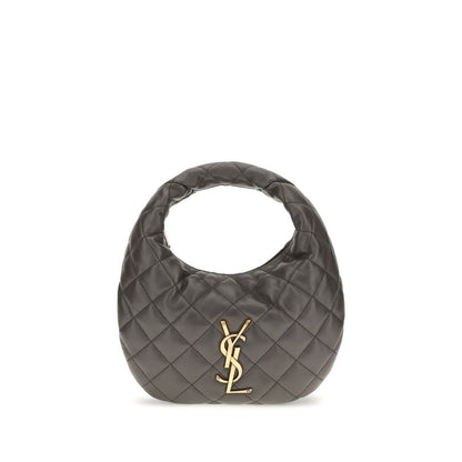 This Quilted Handbag by Saint Laurent for women in nappa lambskin leather and bronze, gray & signature presents a sculptural silhouette featuring a secure zipper, ample , and versatile for a sculptural finish.
