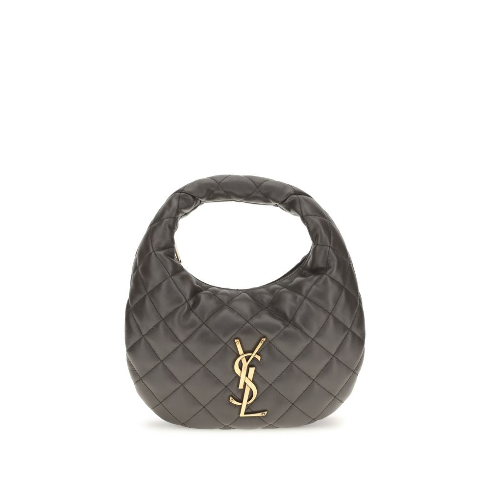 Quilted Handbag by Saint Laurent for women in nappa lambskin leather bronze, gray & signature features an refined silhouette, showcasing a secure zipper, ample , and versatile for a sophisticated refined aesthetic.