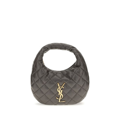 Quilted Handbag by Saint Laurent for women in nappa lambskin leather bronze, gray & signature features an refined silhouette, showcasing a secure zipper, ample , and versatile for a sophisticated refined aesthetic.