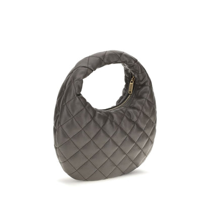 Quilted Handbag by Saint Laurent for women in nappa lambskin leather bronze, gray & signature presents a ornamental silhouette, showcasing a secure zipper, ample , and versatile for a ornamental finish.