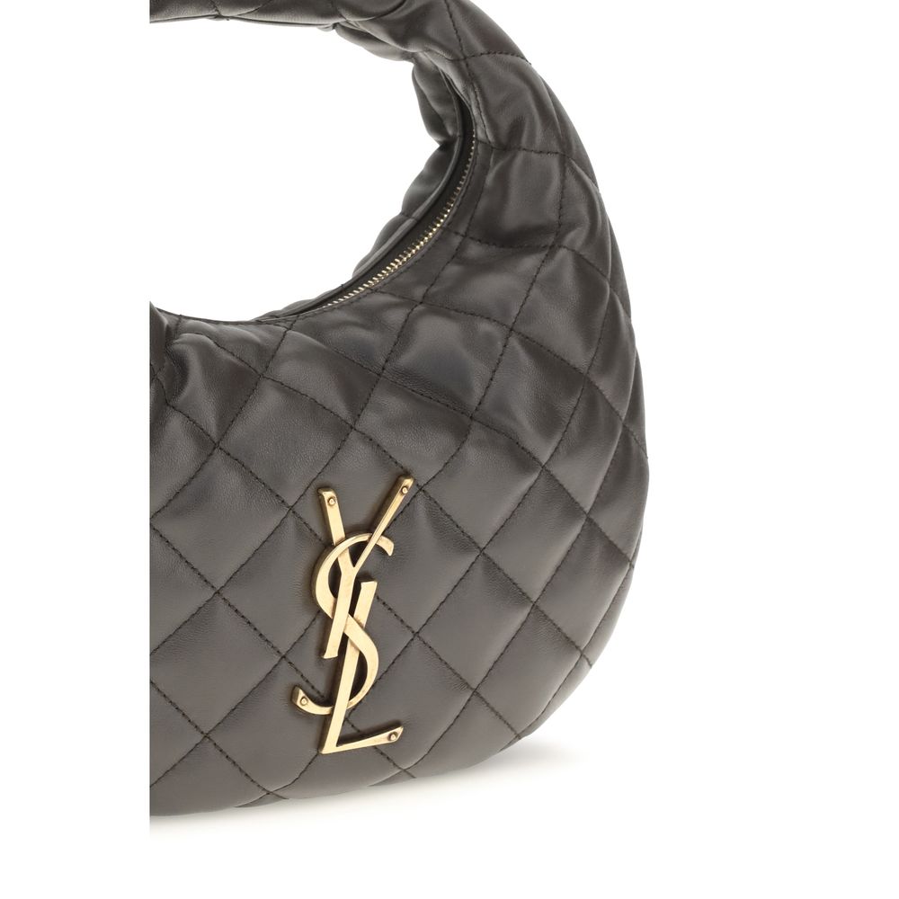 Quilted Handbag by Saint Laurent for women in nappa lambskin leather bronze, gray & signature features a refined silhouette, showcasing a secure zipper, organized , and versatile for a refined finish.