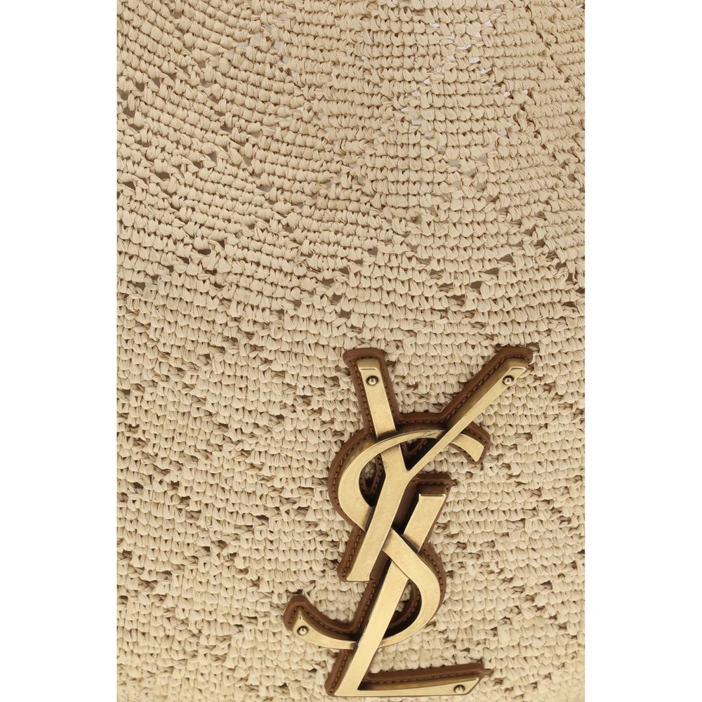 Hobo Shoulder Bag by Saint Laurent for women in raffia polyurethane leather beige, bronze & natural showcases a enviable silhouette, artfully detailed with a secure zipper, organized , and versatile for a enviable look.