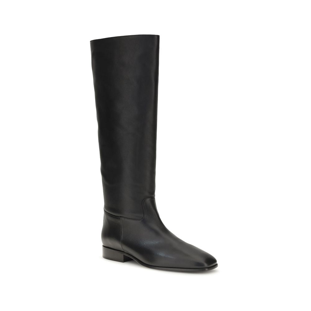 Ankle High Knee-High Boots by Herbert Levine for women in bos taurus calfskin leather black showcases a impeccable silhouette as Women's Bos Taurus Calfskin Leather Ankle High Knee-High Boots, artfully defined by a impeccable and a impeccable square toe style.