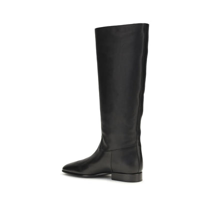 Ankle High Knee-High Boots by Herbert Levine for women in bos taurus calfskin leather black features an avant-garde Women's Bos Taurus Calfskin Leather Ankle High Knee-High Boots silhouette, defined by a sophisticated and a avant-garde square toe style.