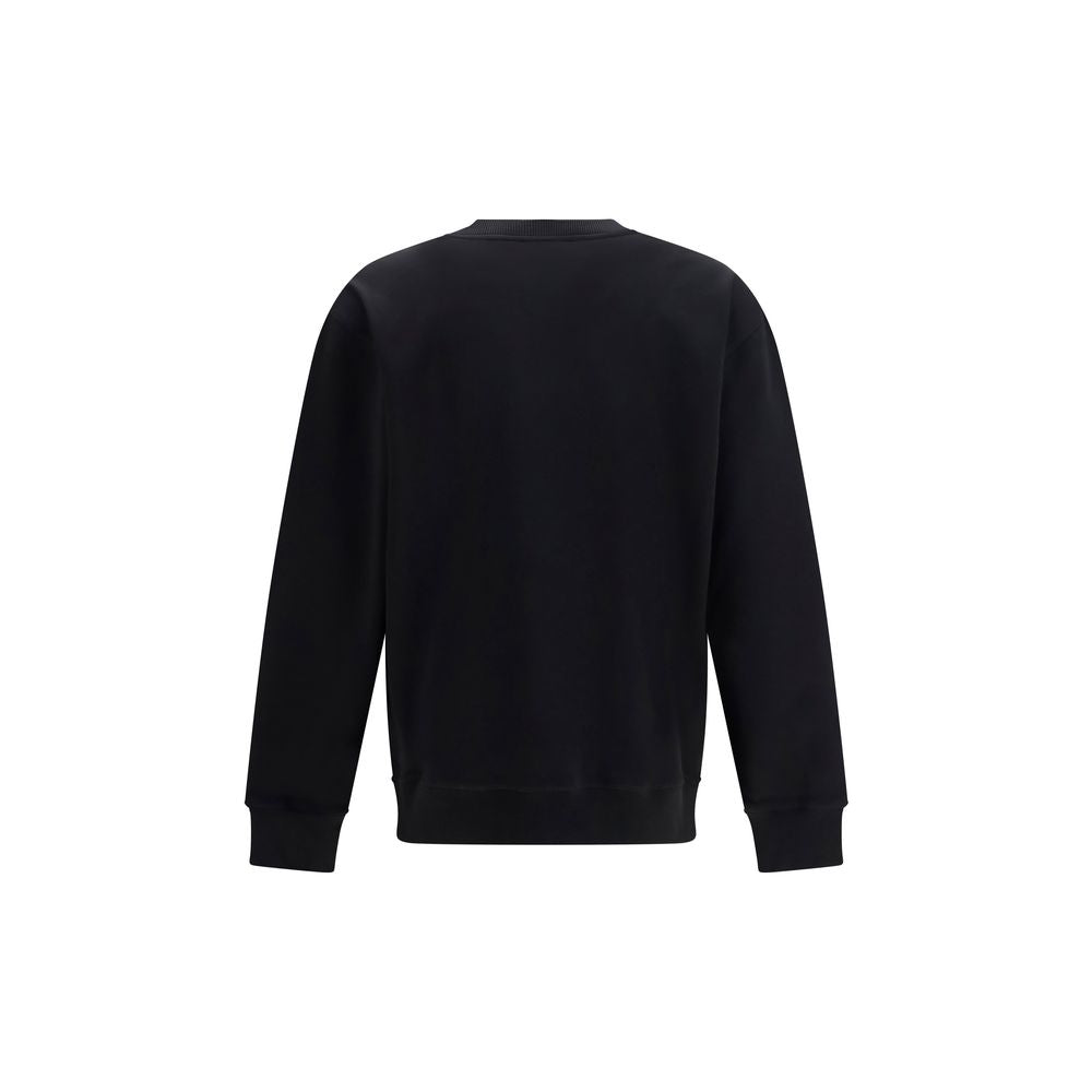 Sweatshirt by Balmain for men in stretch cotton black features an magnificent silhouette, showcasing a sophisticated crew neckline and detail for a truly magnificent finish.