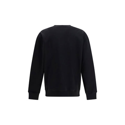 Sweatshirt by Balmain for men in stretch cotton black features an magnificent silhouette, showcasing a sophisticated crew neckline and detail for a truly magnificent finish.