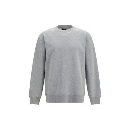 Sweatshirt by Balmain for men in stretch cotton gray features an enviable silhouette, showcasing a premium long-sleeve and refined crew neckline for a truly enviable finish.