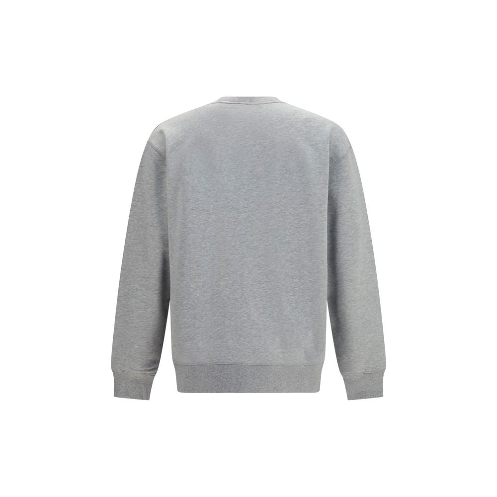 Sweatshirt by Balmain for men in stretch cotton gray presents a smart casual silhouette, featuring a smart casual crew neckline and for a sophisticated look.