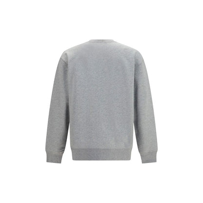 Sweatshirt by Balmain for men in stretch cotton gray presents a smart casual silhouette, featuring a smart casual crew neckline and for a sophisticated look.