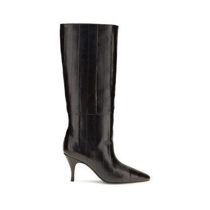 Boots by Herbert Levine for women in bos taurus calf leather brown & striped features an high-performance silhouette, showcasing the sophisticated design of the Women's Bos Taurus Calf Leather Boots with a and a refined pointed toe style.