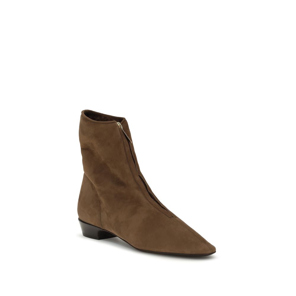 Ankle Boots by Herbert Levine for women in bos taurus calf suede leather brown & gold features an enchanting design from the Women's Bos Taurus Calf Suede Leather Ankle Boots collection, highlighting a enchanting and almond toe style for a refined look.