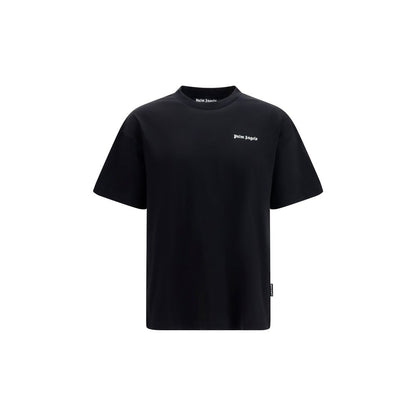 T-Shirt by Palm Angels for men in cotton black & print showcases a chic silhouette, artfully detailed with a chic crew neckline and short-sleeve for a chic finish.
