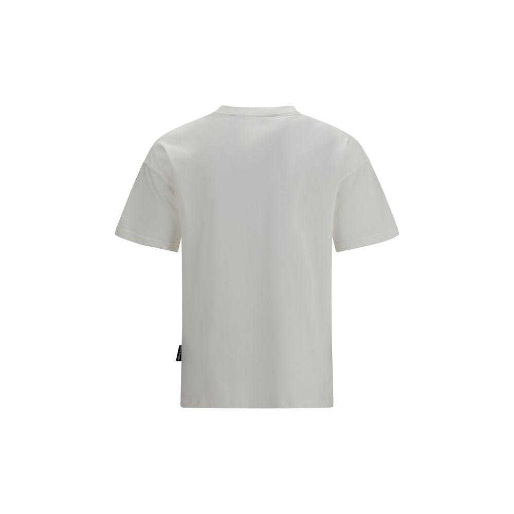 T-Shirt by Palm Angels for men in cotton white & print features an edgy silhouette, meticulously detailed with a sophisticated and crew neckline for a truly edgy finish.