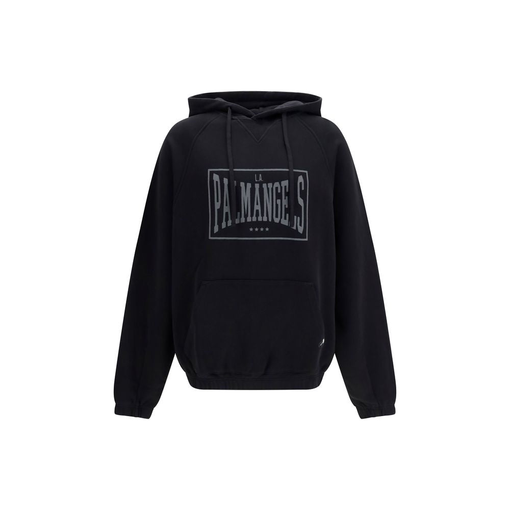 Sweatshirt Hoodie by Palm Angels for men in cotton black showcases a city-ready silhouette, artfully detailed with a signature hooded neckline and for a city-ready finish.