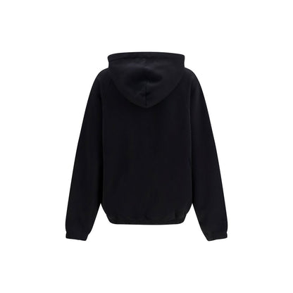 Sweatshirt Hoodie by Palm Angels for men in cotton black features a slouchy chic silhouette, detailed with a slouchy chic and a signature hooded neckline for an elevated aesthetic.
