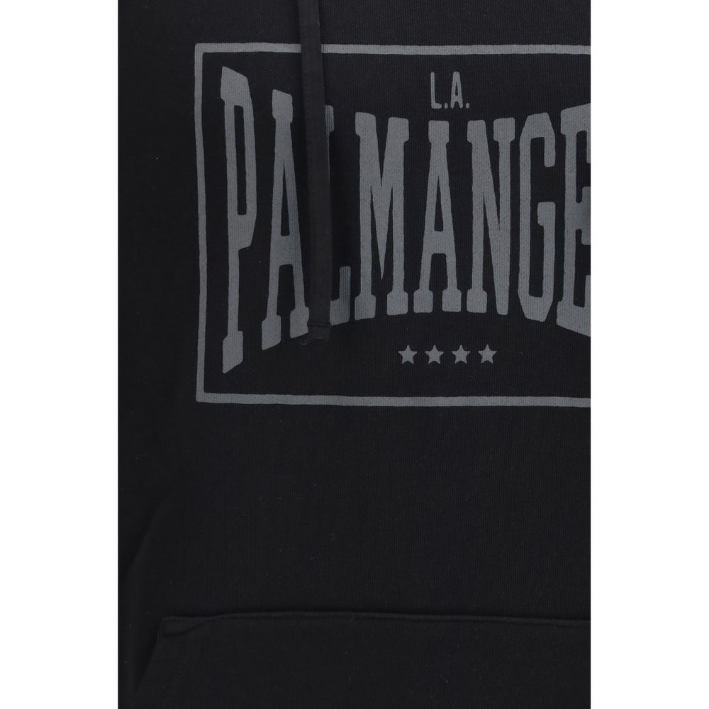 Sweatshirt Hoodie by Palm Angels for men in cotton black features an avant-garde silhouette, showcasing a sophisticated hooded neckline and detail for a truly avant-garde finish.