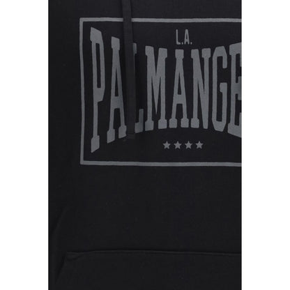 Sweatshirt Hoodie by Palm Angels for men in cotton black features an avant-garde silhouette, showcasing a sophisticated hooded neckline and detail for a truly avant-garde finish.