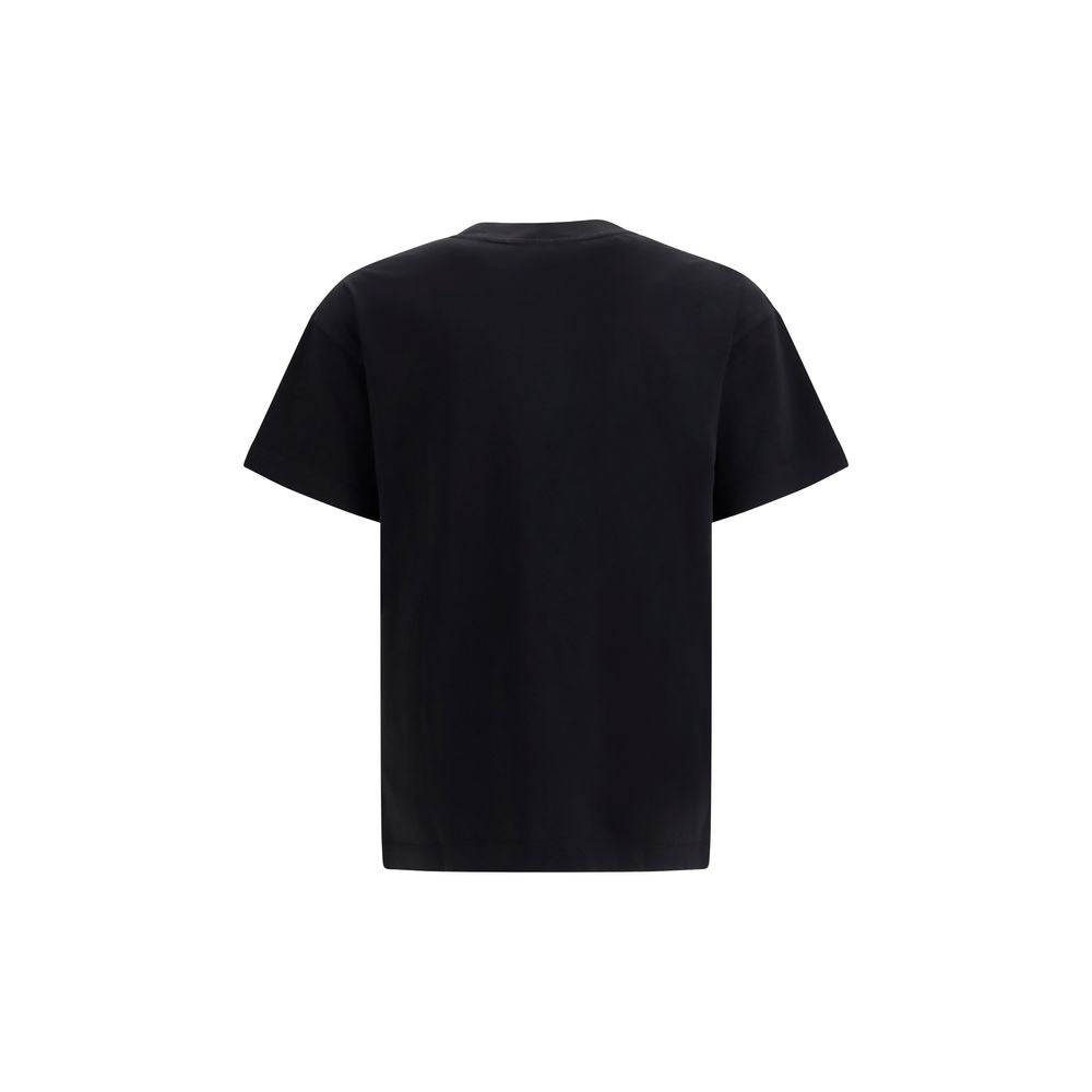 T-Shirt by Palm Angels for men in cotton black & print features a plush silhouette, showcasing a sophisticated crew neckline and for a truly plush finish.