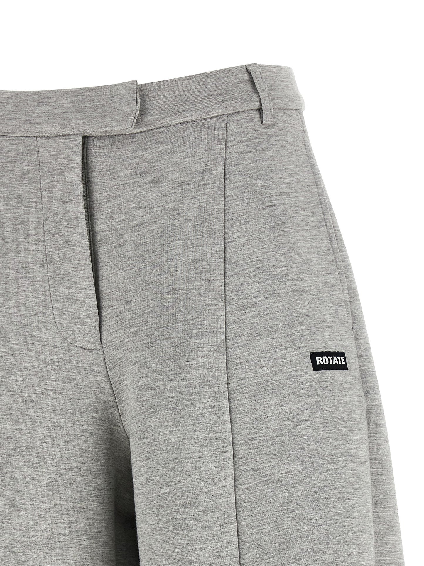 Cargo Pants by ROTATE BIRGER CHRISTENSEN for women in stretch viscose gray features a sartorial silhouette, showcasing a sophisticated wide with a refined long and elegant high rise.