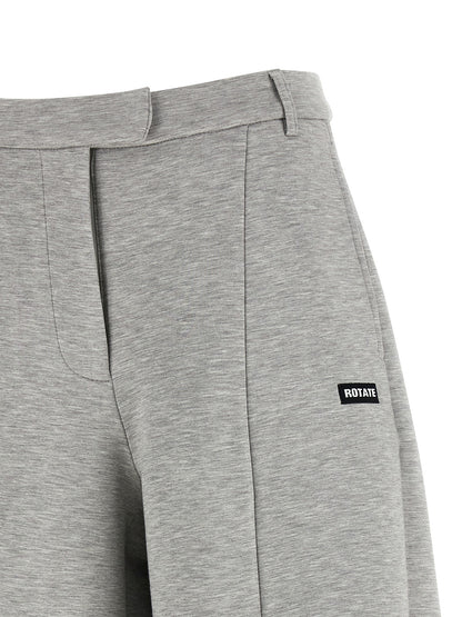 Cargo Pants by ROTATE BIRGER CHRISTENSEN for women in stretch viscose gray features a sartorial silhouette, showcasing a sophisticated wide with a refined long and elegant high rise.