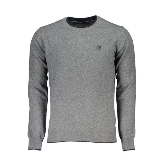 Sweatshirt by North Sails for men in cashmere viscose gray features an provocated silhouette, detailed with a provocated and a refined crew neckline for a sophisticated aesthetic.
